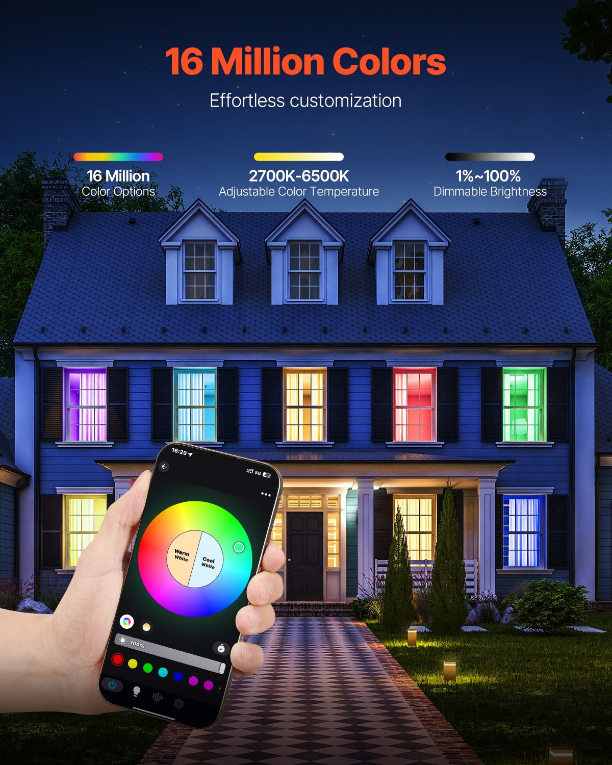 Smart A19 E26 LED Bulbs – 4 Pack, Dimmable, Voice Control