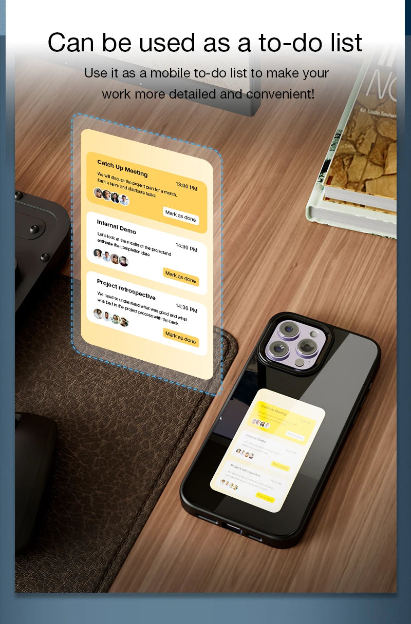 Smart E-Ink Screen Phone Case RIGTFKY NFC – DIY Custom Display for iPhone