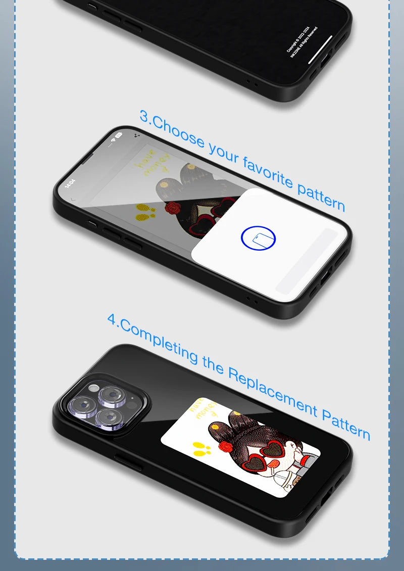 Smart E-Ink Screen Phone Case RIGTFKY NFC – DIY Custom Display for iPhone