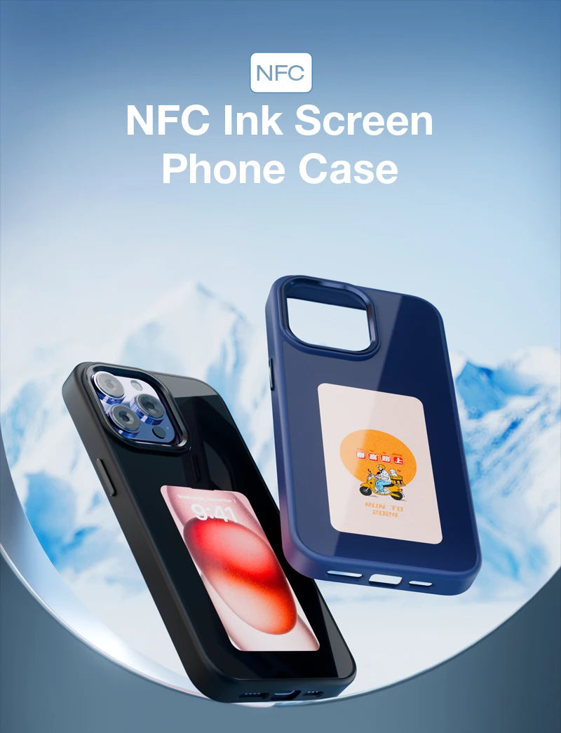 Smart E-Ink Screen Phone Case RIGTFKY NFC – DIY Custom Display for iPhone