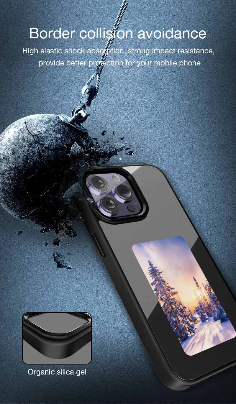Smart E-Ink Screen Phone Case RIGTFKY NFC – DIY Custom Display for iPhone
