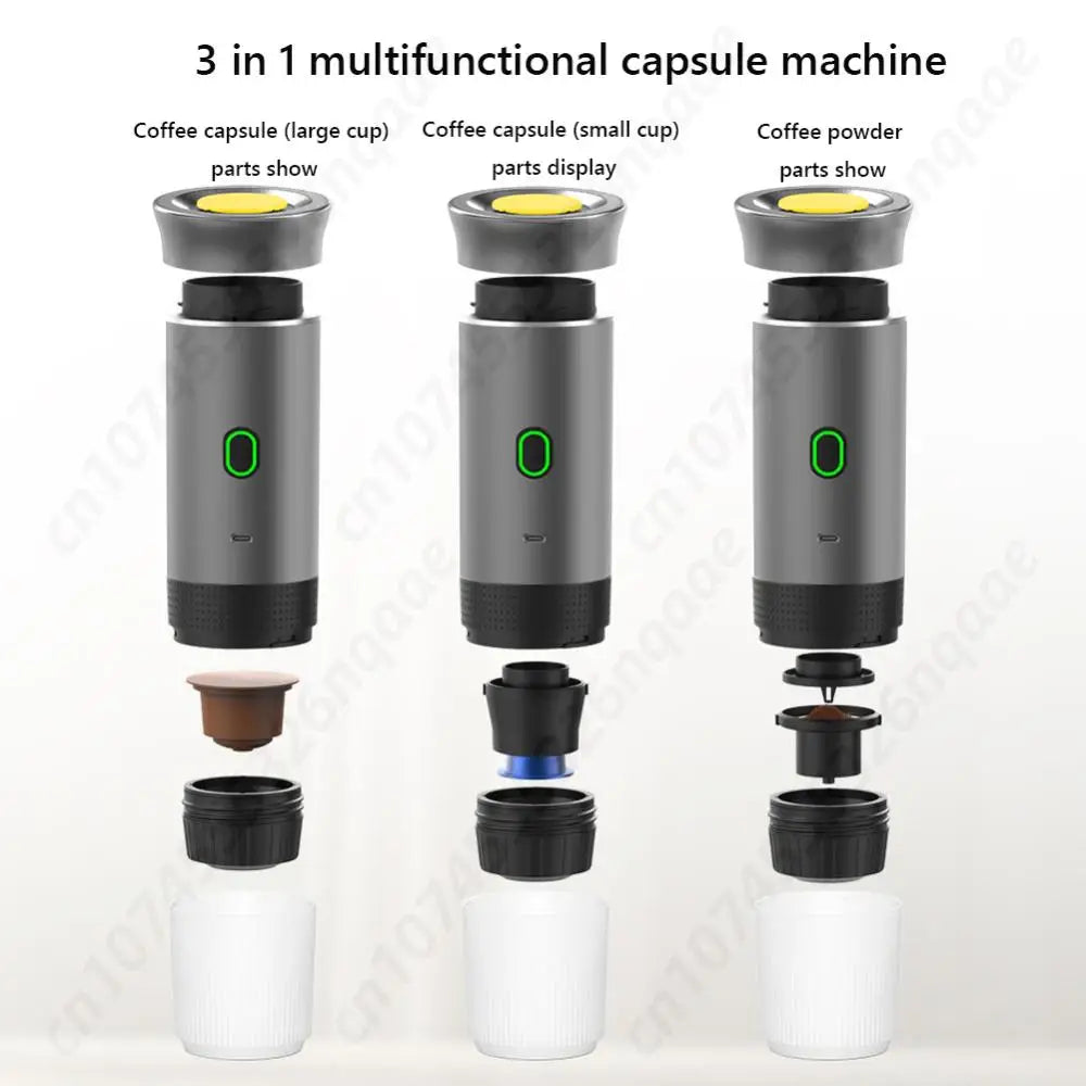 Portable Coffee Maker – 3-in-1 Electric Espresso Machine with Wireless Heating