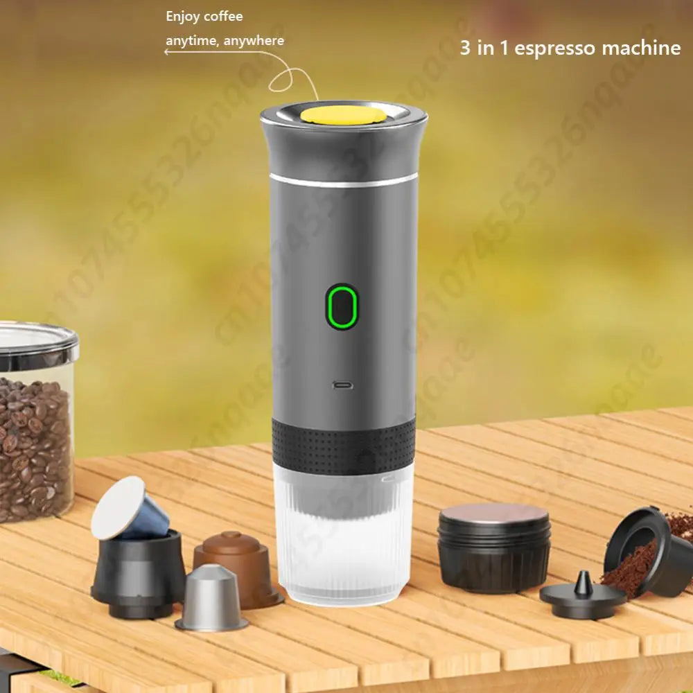 Portable Coffee Maker – 3-in-1 Electric Espresso Machine with Wireless Heating