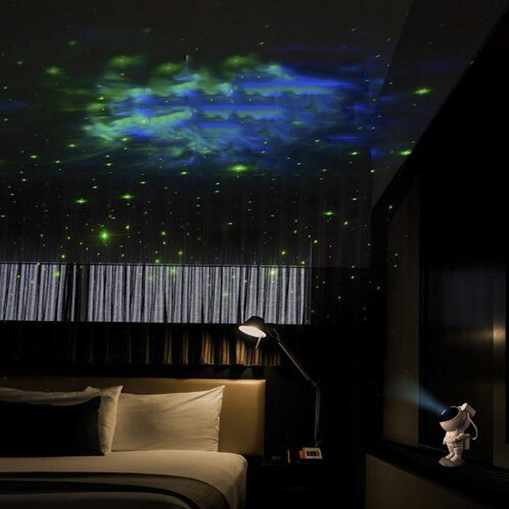 Astronaut Galaxy Star Projector – USB Nightlight Table Lamp