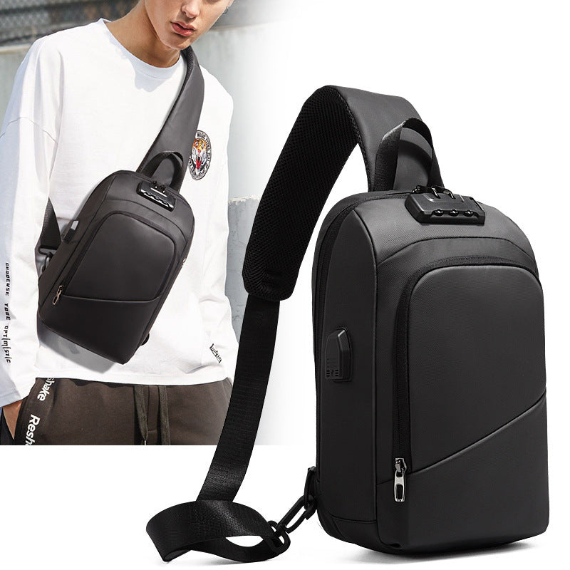 Anti-Theft USB Chest Bag – Shoulder & Crossbody Travel Bag for Men & Women